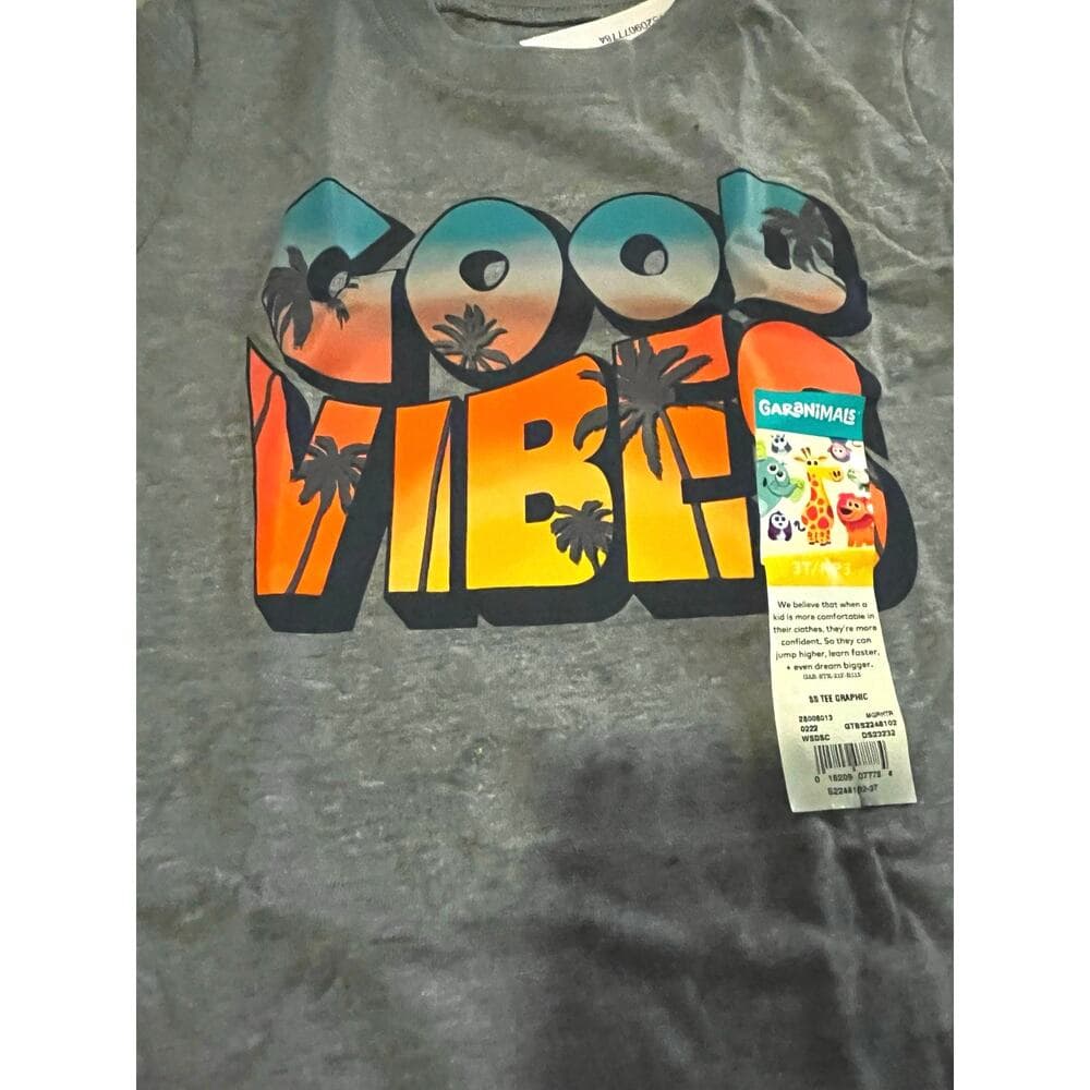 Garanimals Good Vibes Gray kids T-Shirt Size 3T - Thumbnail 3