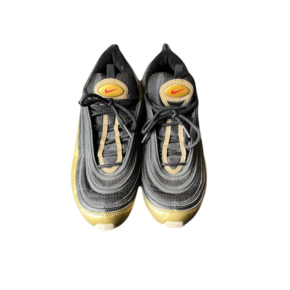 mens nike air max 97 size 11 Black & Gold With Red Nike Check No Insole - Thumbnail 2