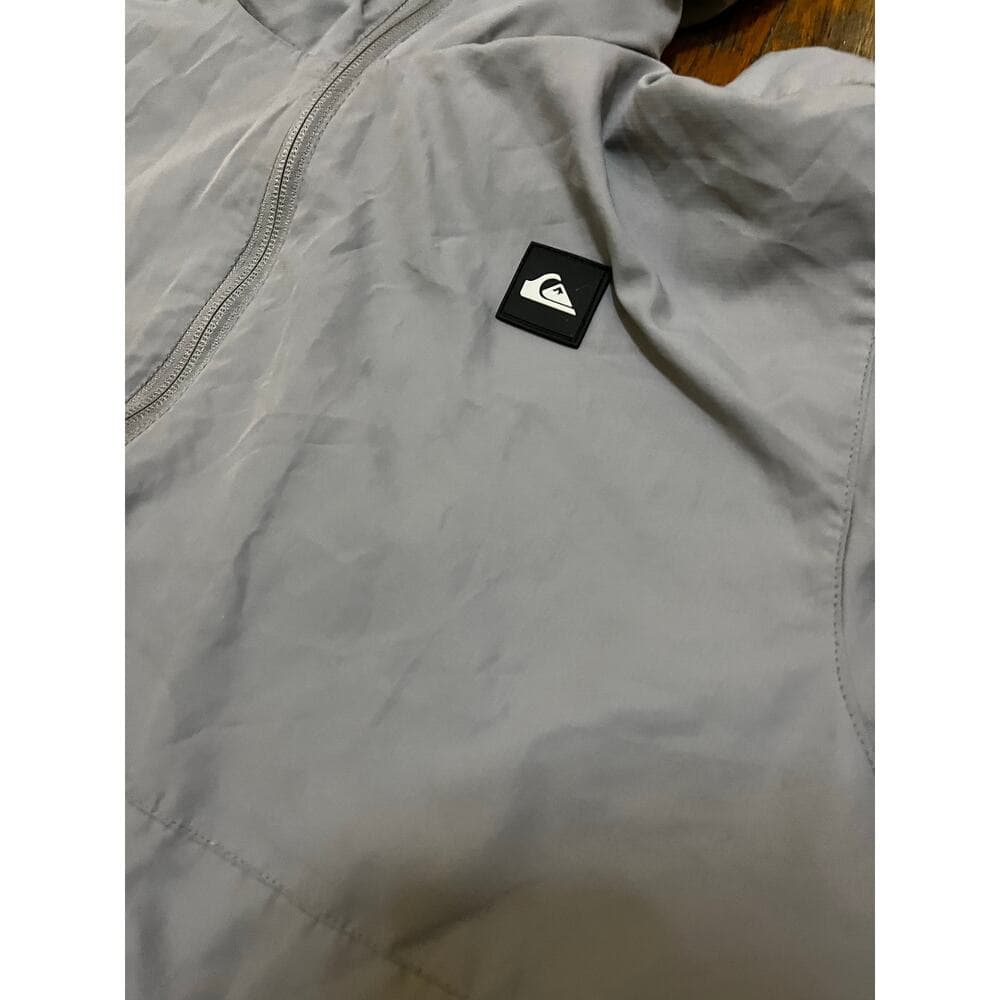 Quiksliver Gray Windbreaker Jacket Size Medium - Thumbnail 2