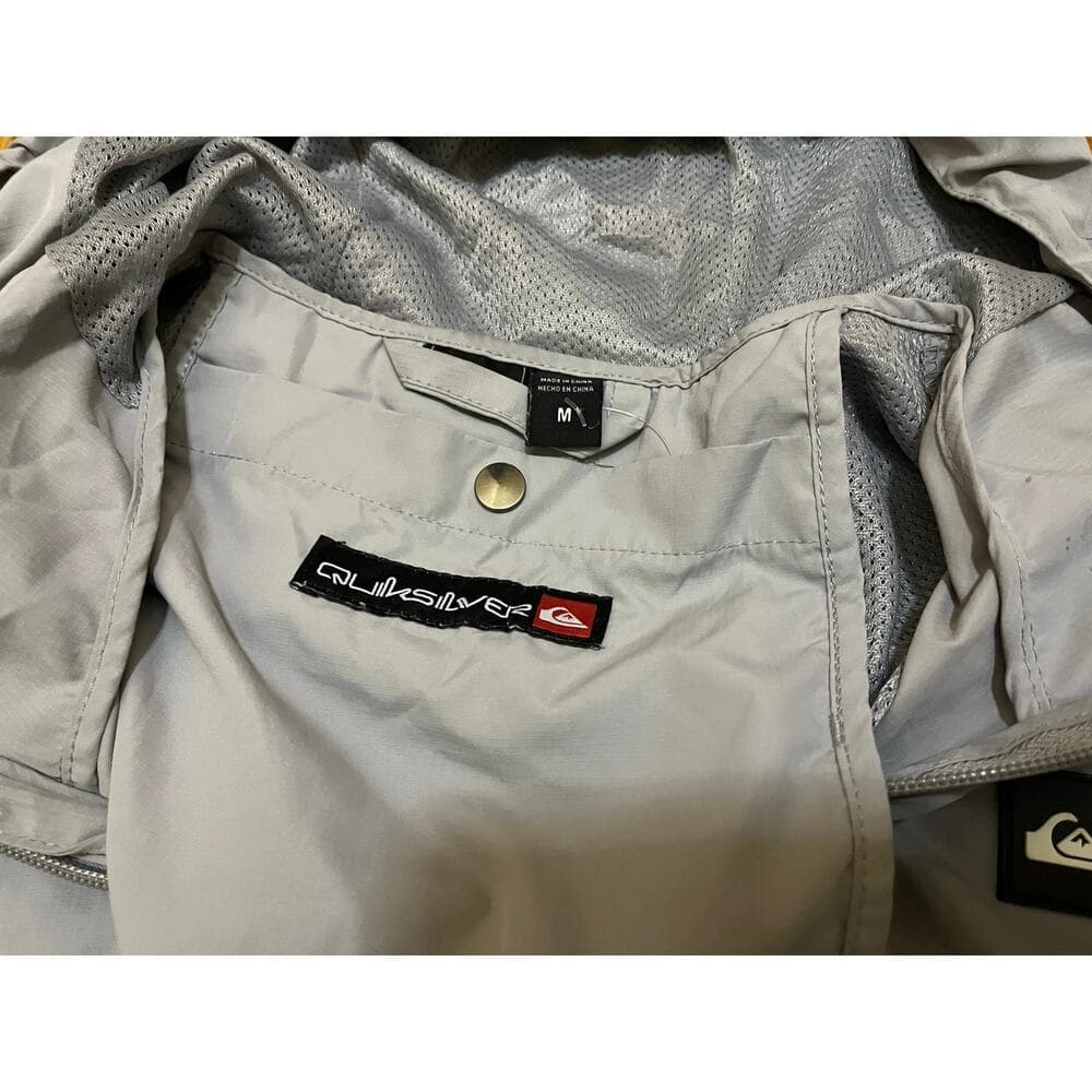 Quiksliver Gray Windbreaker Jacket Size Medium - Thumbnail 3