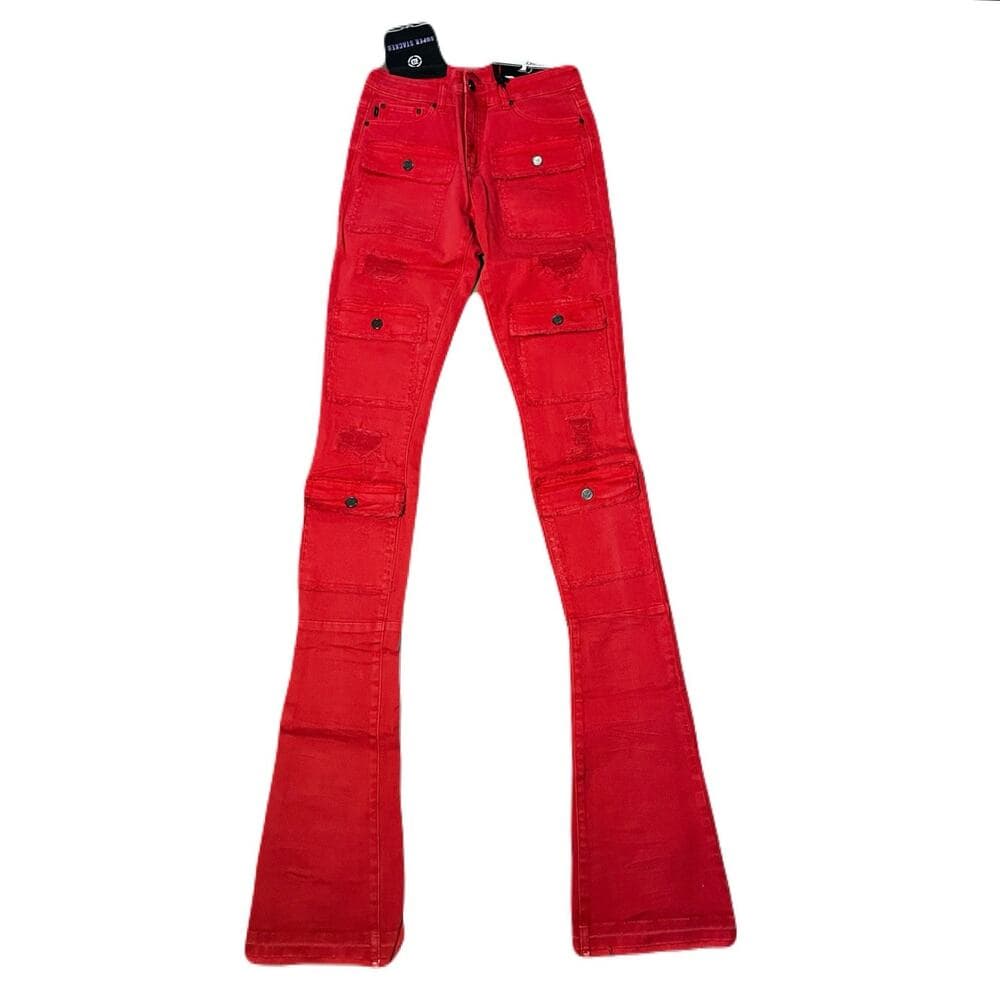 Doctrine Savant Super Stacked Jean Red Size 32 - Thumbnail 4