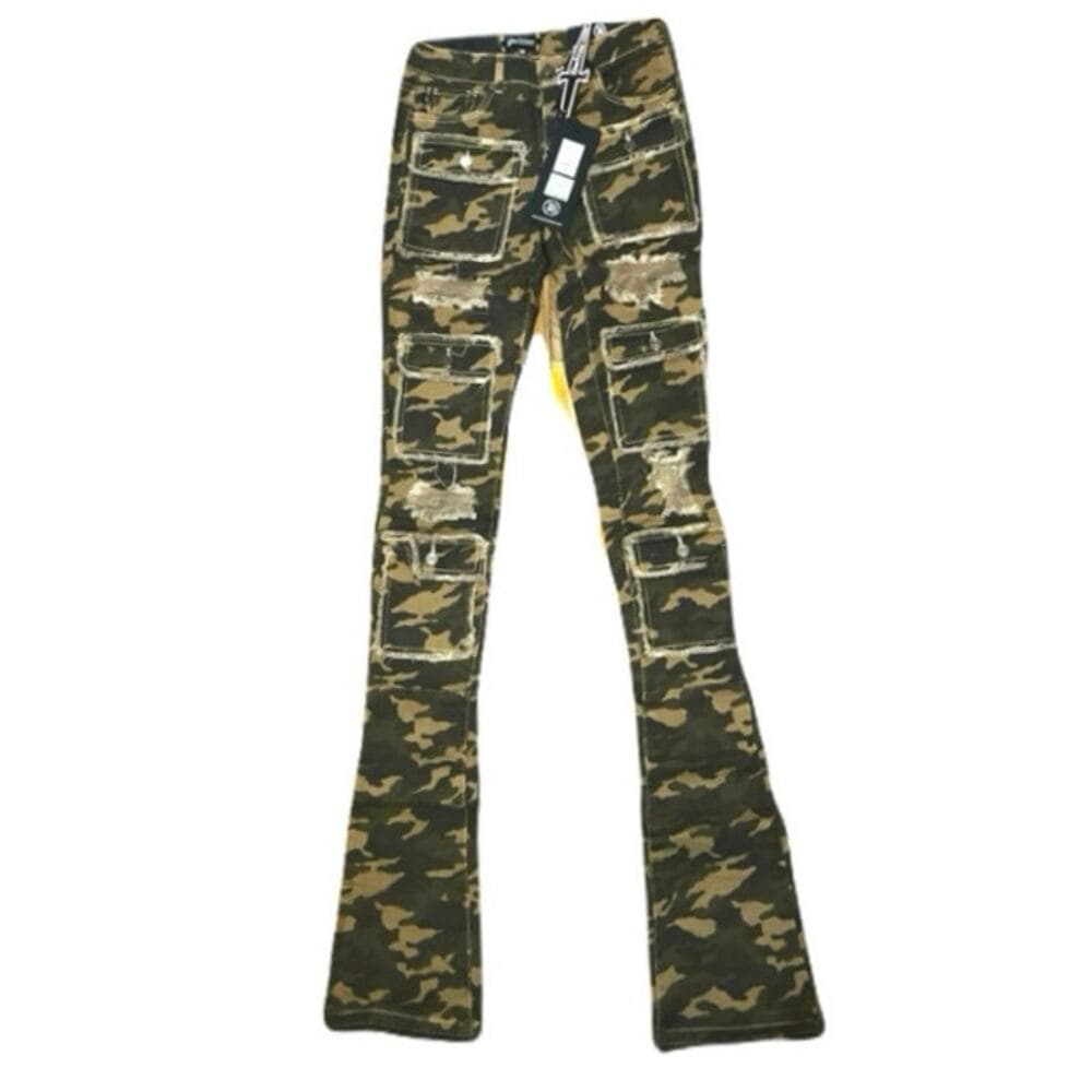 Doctrine Savant Super Stacked Jean Camo Size 32 - Thumbnail 3