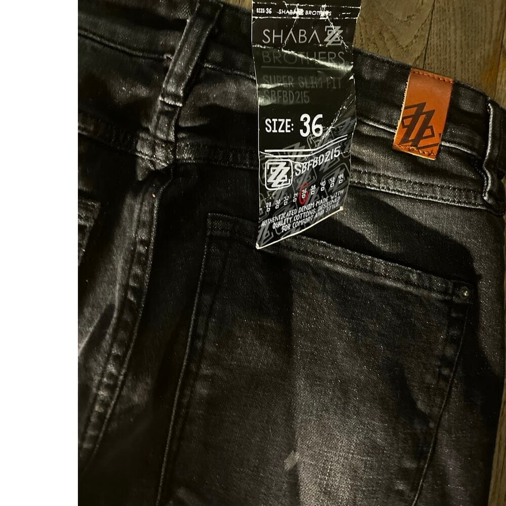 Shabaz Brothers Black Men’s Jeans Size 36 - Thumbnail 2