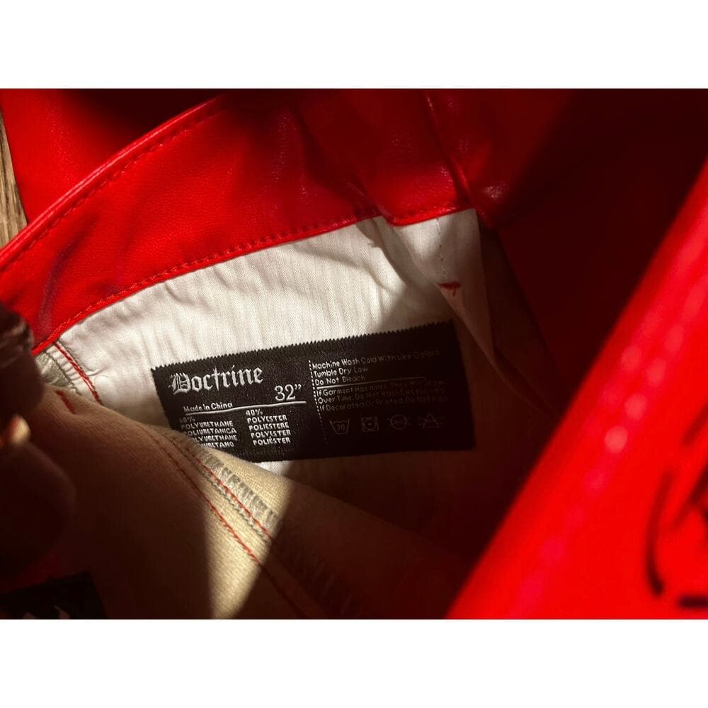 Doctrine Carter Super Stacked Jean Red Pu Size 32 - Thumbnail 3