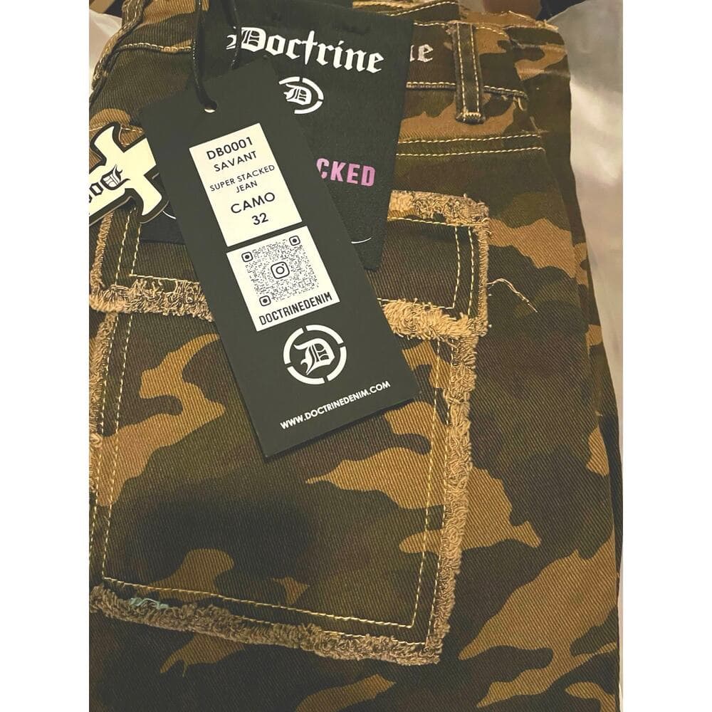 Doctrine Savant Super Stacked Jean Camo Size 32 - Thumbnail 2