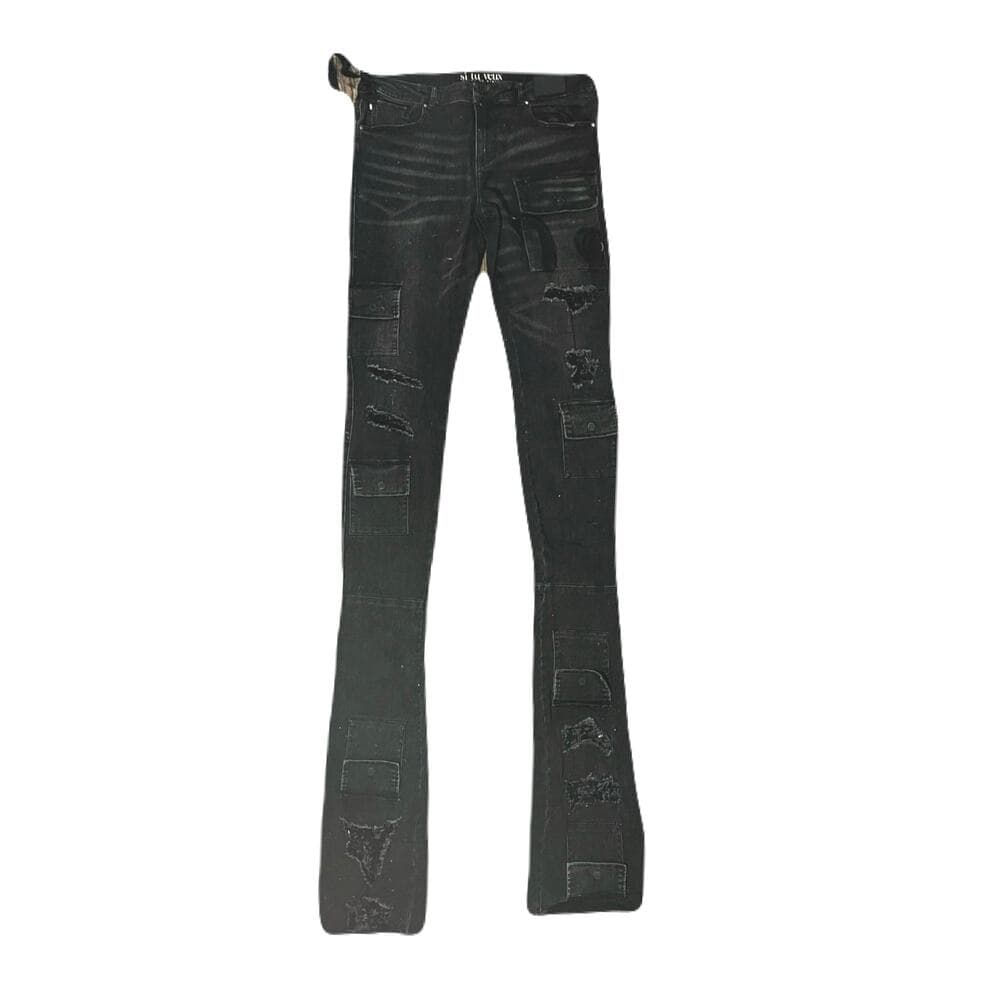 Si Tu Veux Gunner Jean Black Wash Size 38 - Thumbnail 7