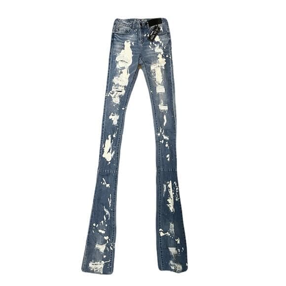 Si Tu Veux Superstack Arthur Jean Indigo Bleach Size 30 - Thumbnail 5