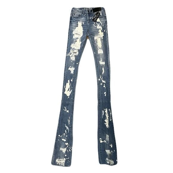 Si Tu Veux Superstack Arthur Jean Indigo Bleach Size 40 - Thumbnail 5