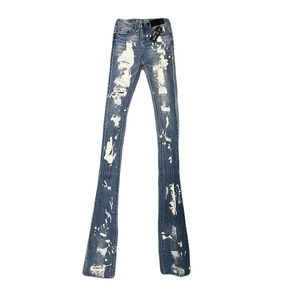 Si Tu Veux Superstack Arthur Jean Indigo Bleach Size 30 - Thumbnail 4