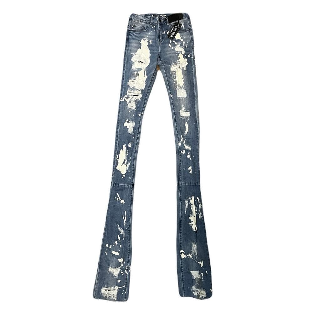 Si Tu Veux Superstack Arthur Jean Indigo Bleach Size 40 - Thumbnail 4