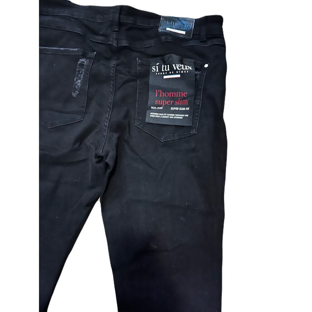 Si Tu Veux Black Jean’s Size 36 With design on the legs - Thumbnail 4