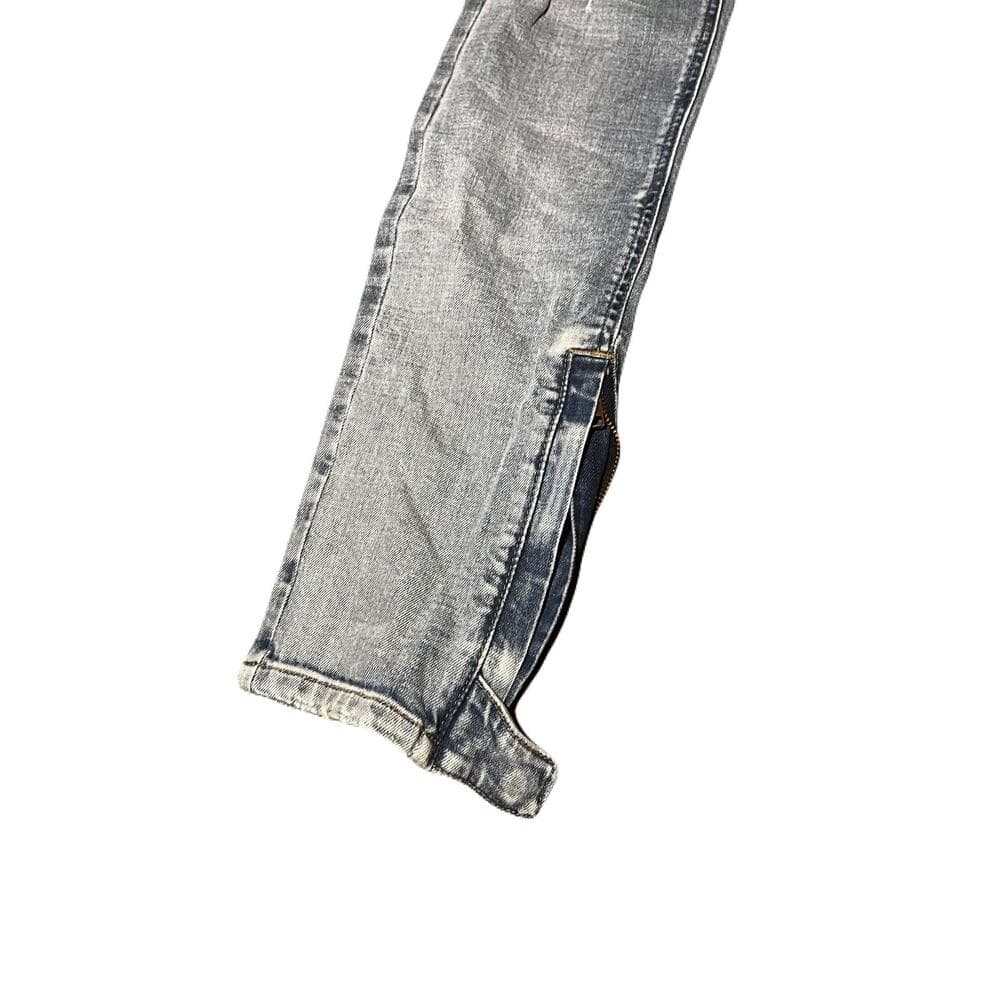 Doctrine Blue Men’s Jean’s Size 32 With Zipper On The Leg - Thumbnail 2