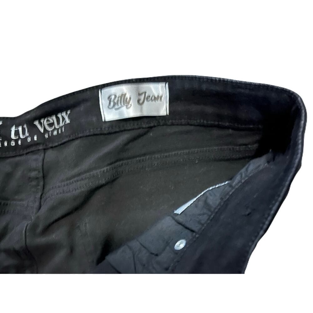 Si Tu Veux Black Jean’s Size 36 With design on the legs - Thumbnail 3