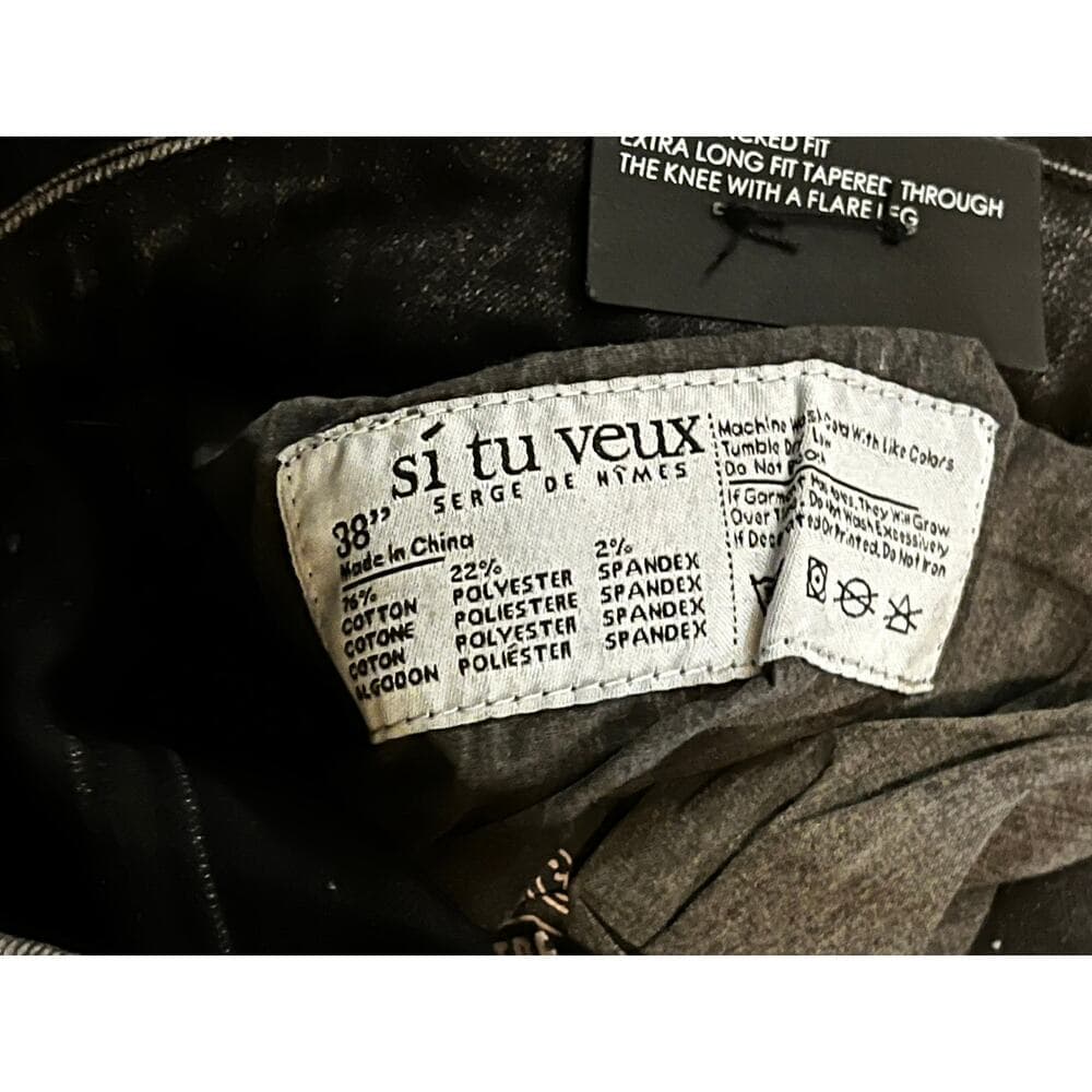 Si Tu Veux Gunner Jean Black Wash Size 38 - Thumbnail 3