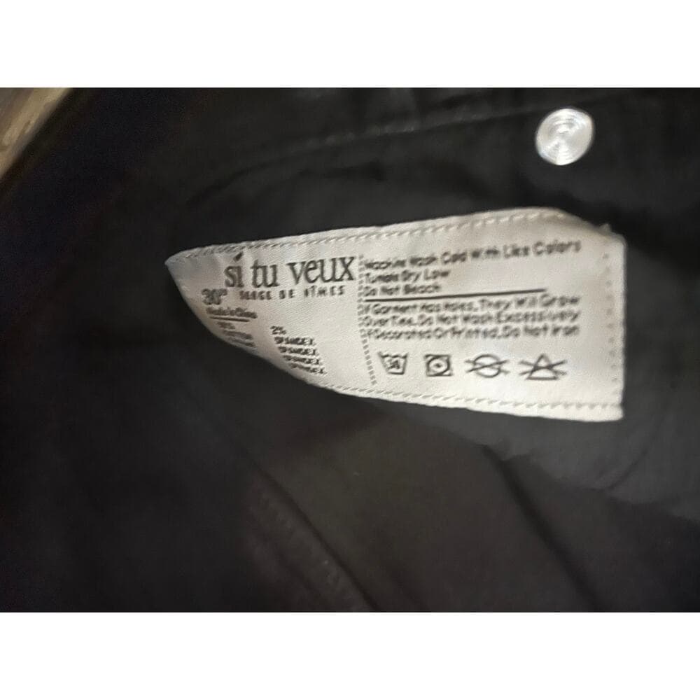 Si Tu Veux Gordon Jean Black Wax Size 30 - Thumbnail 2