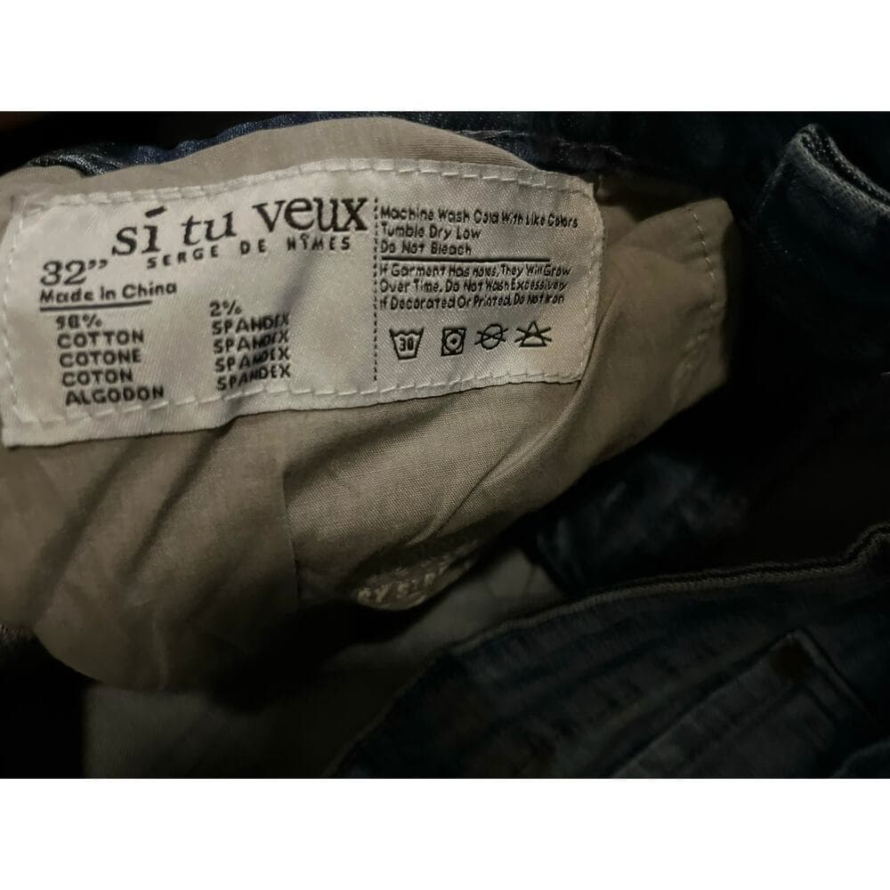 Si Tu Veux Karl Jeans Indigo Wash Size 32 Superstack - Thumbnail 3