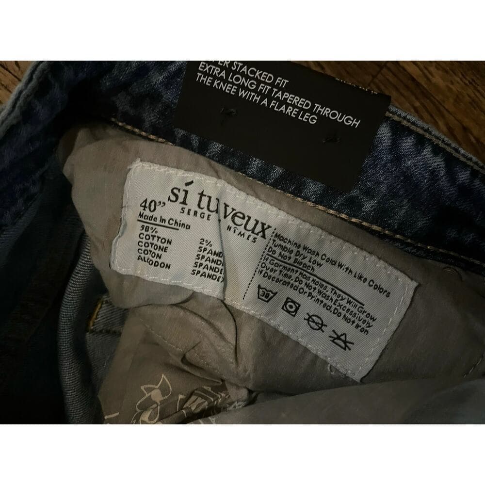 Si Tu Veux Superstack Arthur Jean Indigo Bleach Size 40 - Thumbnail 3