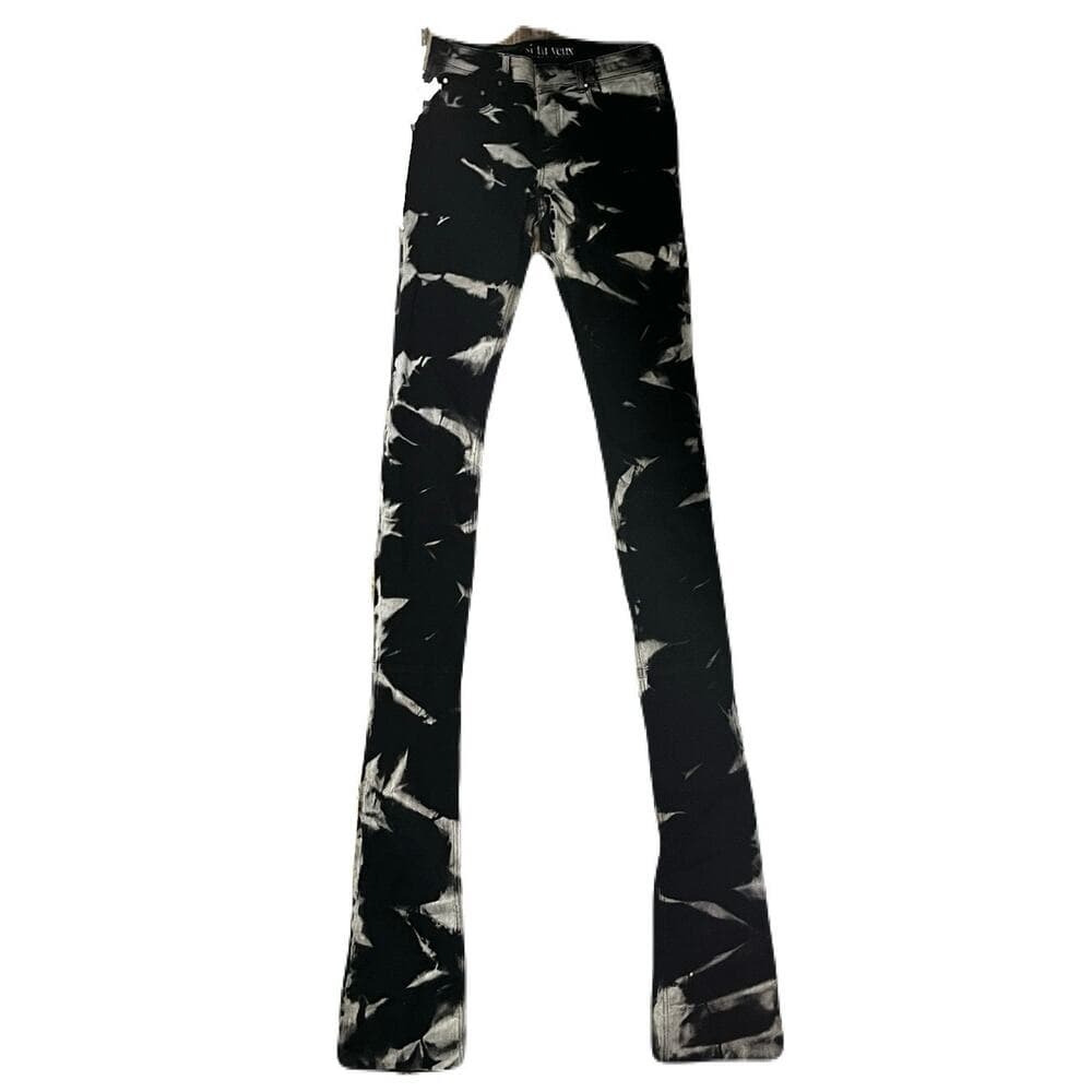 Si Tu Veux Black & Gray Superstack Jeans Size 32 - Thumbnail 3