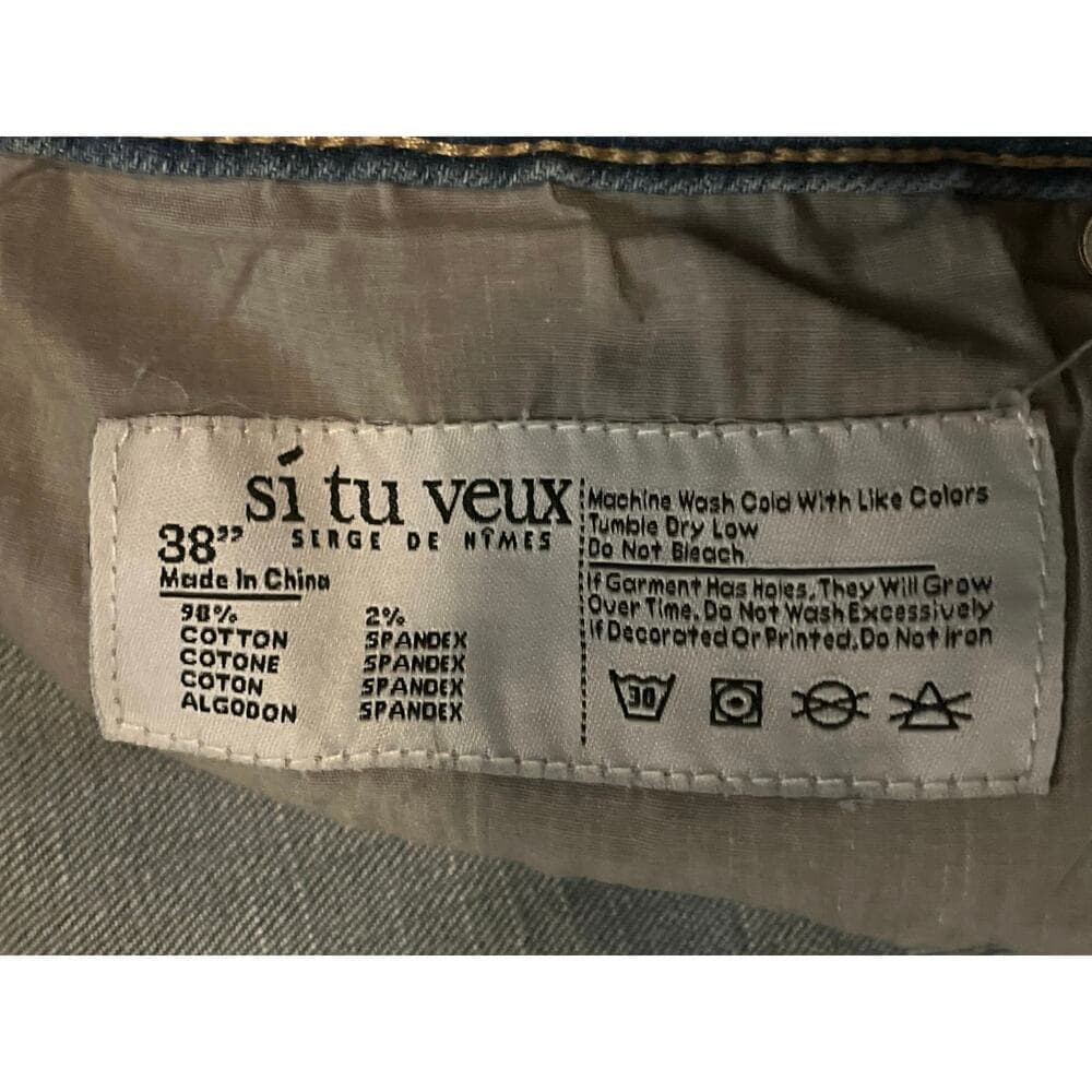 Si Tu Veux Warren Jean Indigo Wash Size 38 - Thumbnail 3
