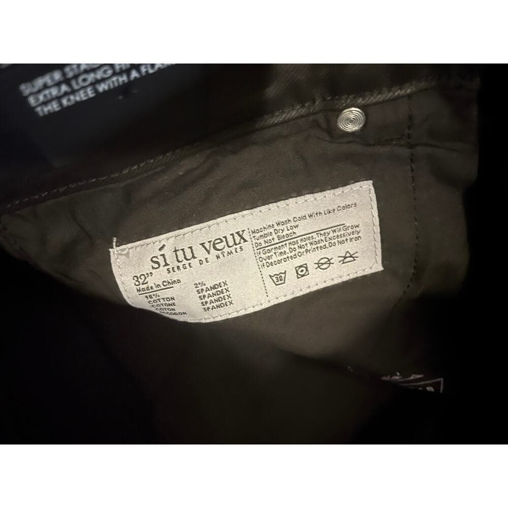Si Tu Veux Gordon Jean Black Wax Size 32 - Thumbnail 2
