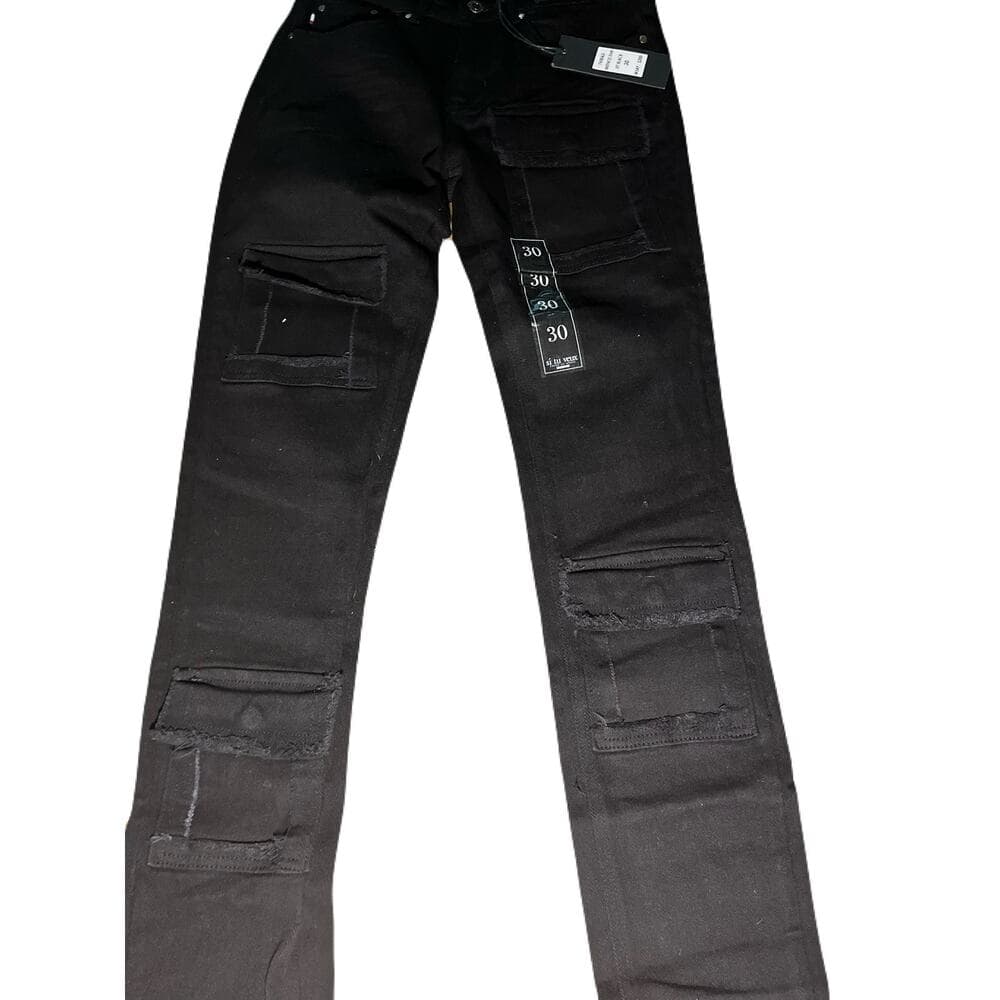 Si Tu Veux Brutini 23 Jean Jet Black Size 36 - Thumbnail 3