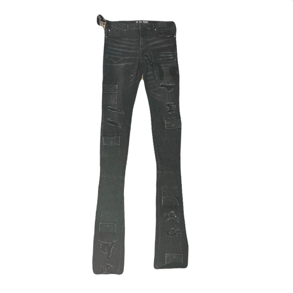 Si Tu Veux Gunner Jean Black Wash Size 40 - Thumbnail 6