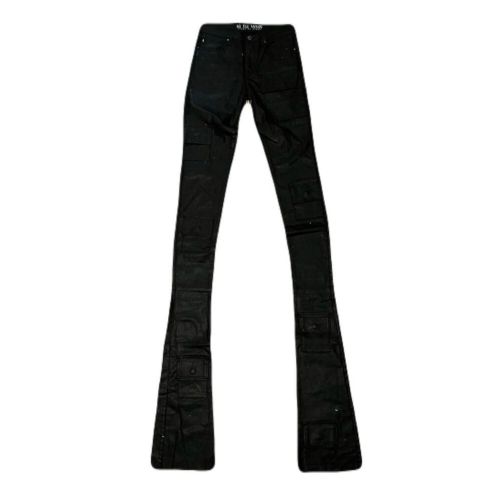 Si Tu Veux Gordon Jean Black Wax Size 30 - Thumbnail 4