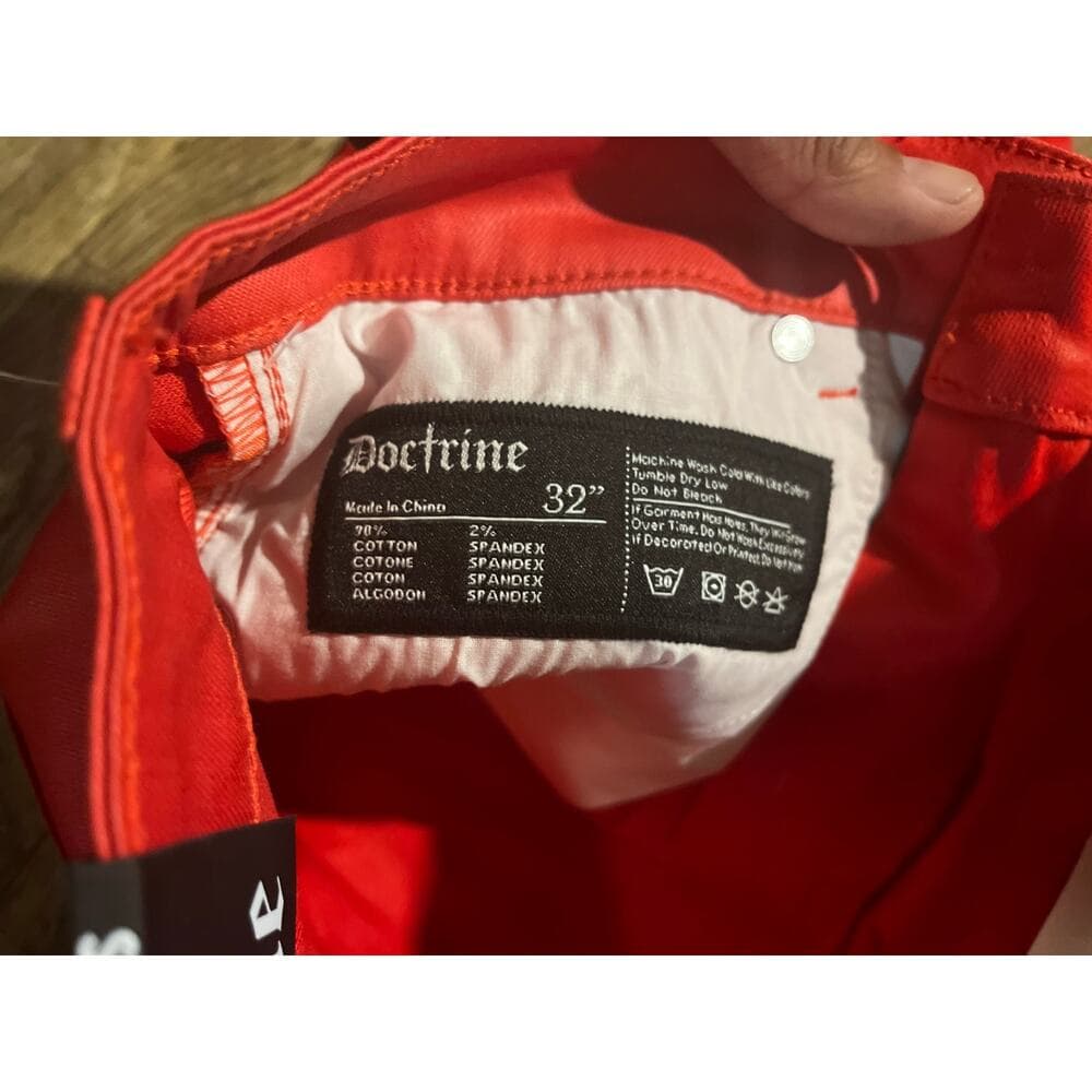 Doctrine Red Superstack Men’s Jeans Size 32 - Thumbnail 3