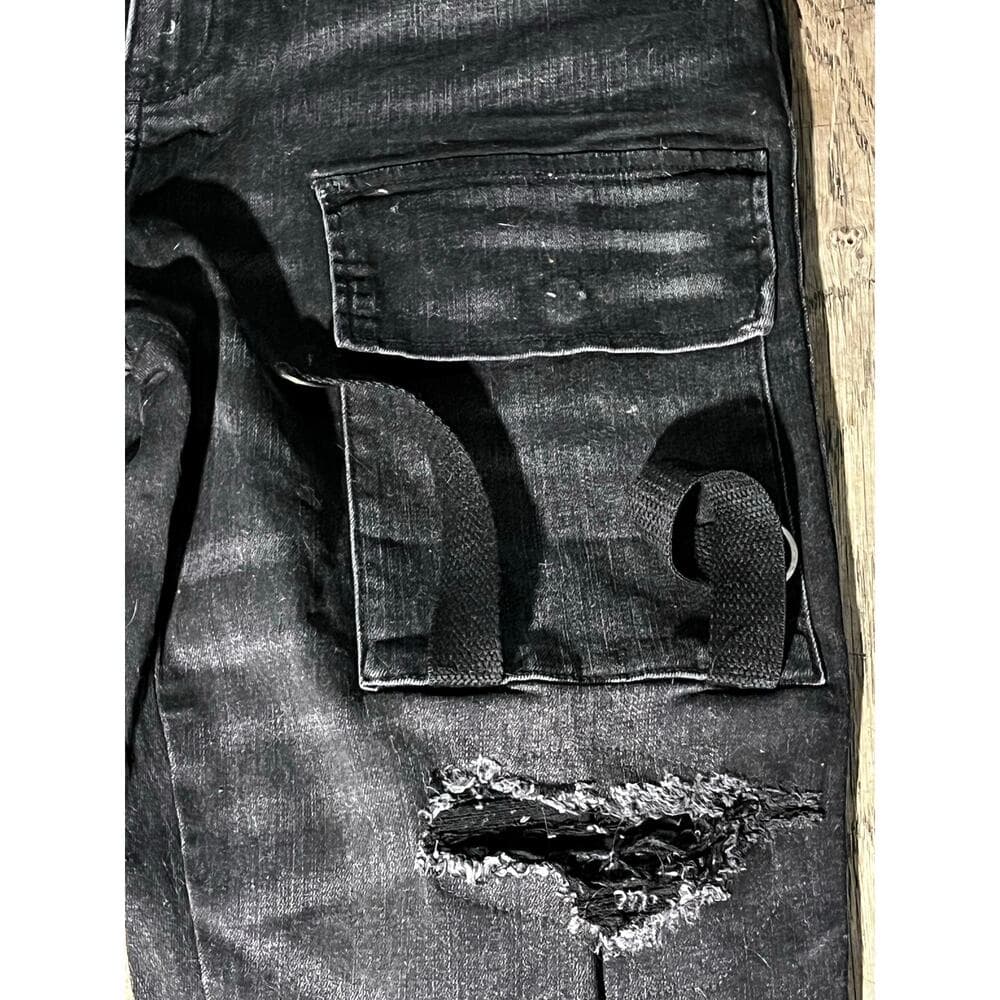 Si Tu Veux Gunner Jean Black Wash Size 38 - Thumbnail 5