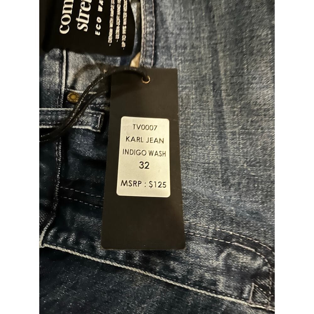 Si Tu Veux Karl Jeans Indigo Wash Size 32 Superstack - Thumbnail 2