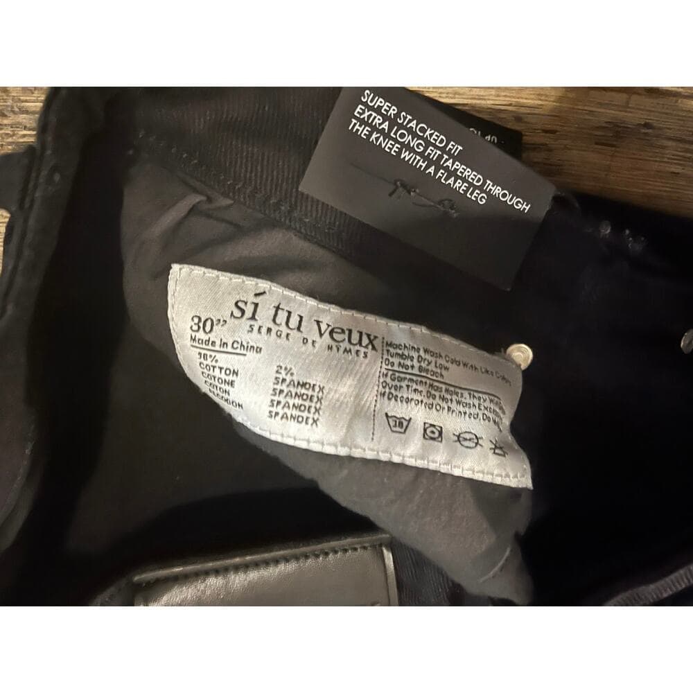 Si Tu Veux Brutini 23 Jean Jet Black Size 30 - Thumbnail 3