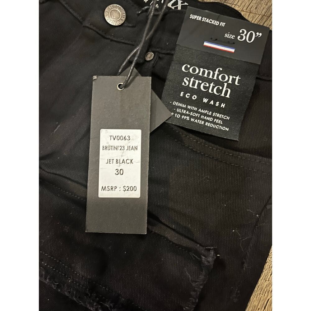 Si Tu Veux Brutini 23 Jean Jet Black Size 30 - Thumbnail 2