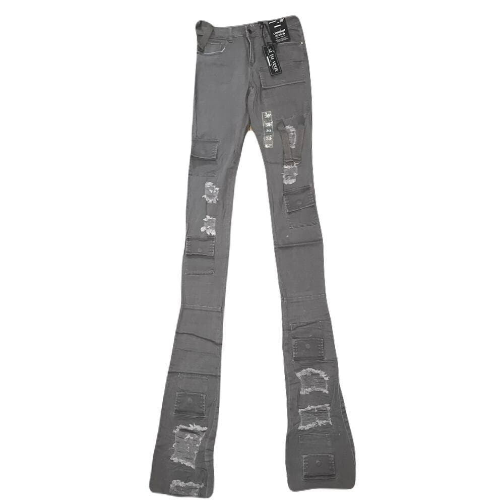 Si Tu Veux Gunner Jean’s Grey Size 30 Superstack With Tags - Thumbnail 4