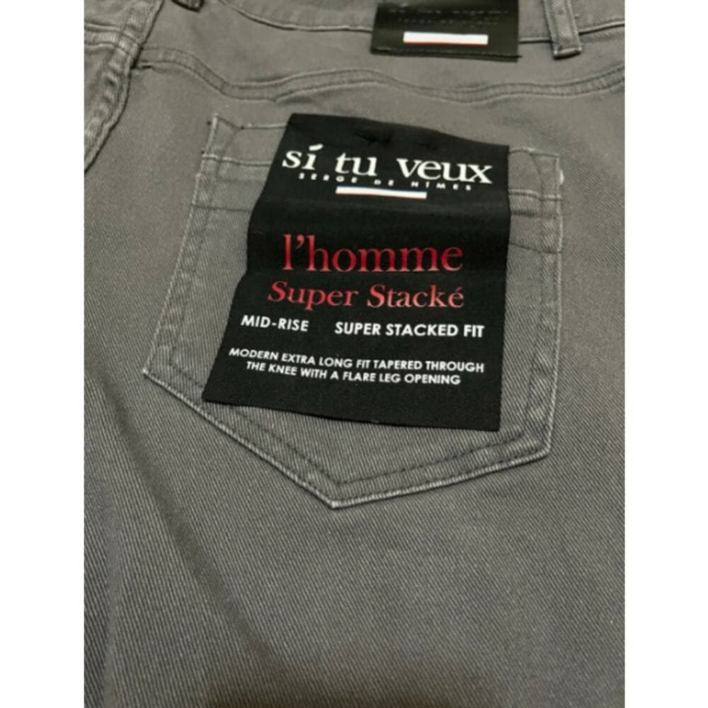 Si Tu Veux Gunner Jean’s Grey Size 30 Superstack With Tags - Thumbnail 2