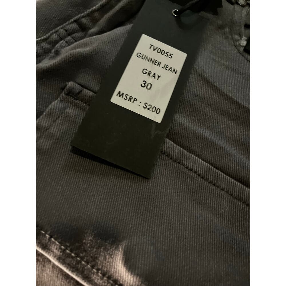 Si Tu Veux Gunner Jean’s Grey Size 30 Superstack With Tags - Thumbnail 3