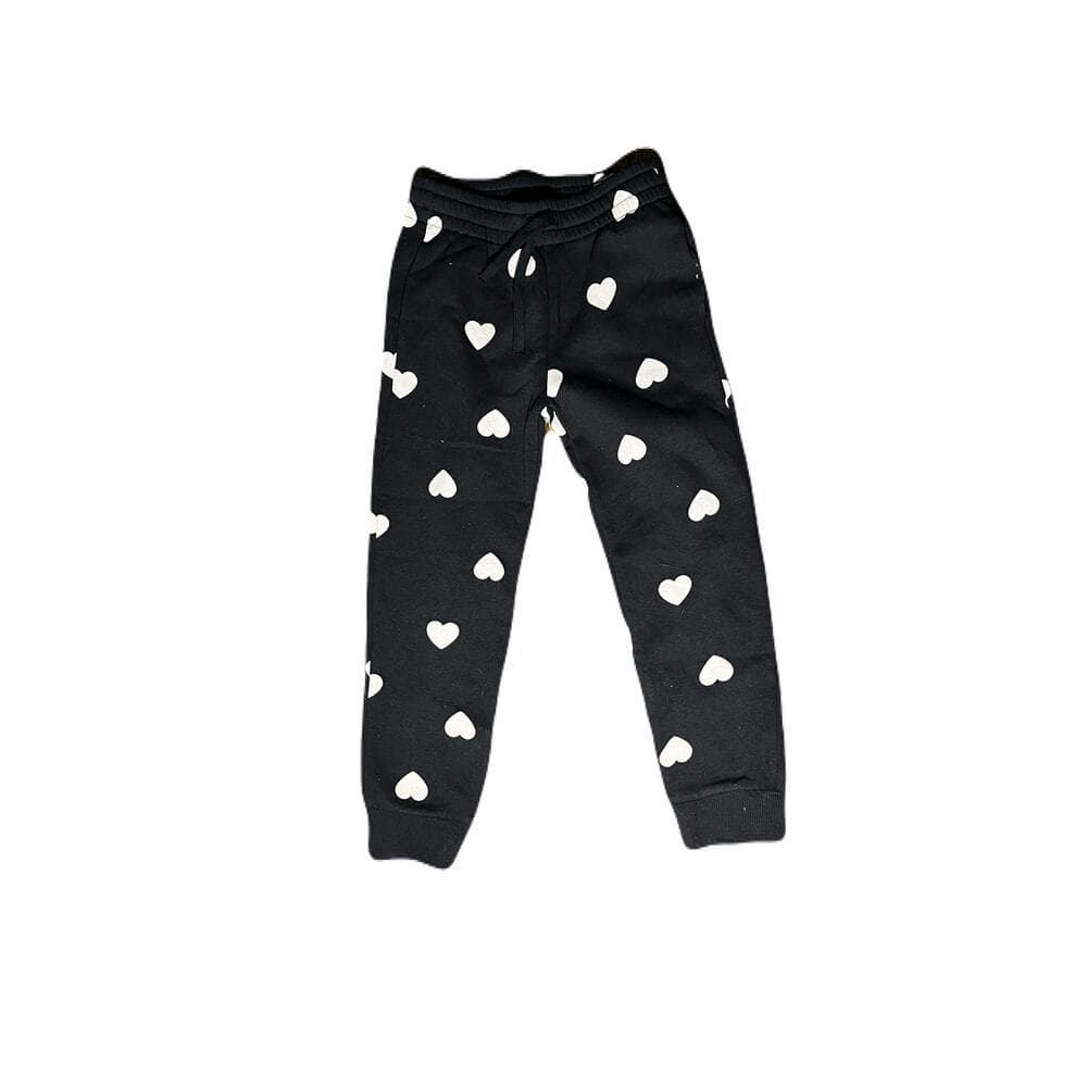 H&M Dark Gray Sweatpants With hearts On Them Size 6 - Thumbnail 3