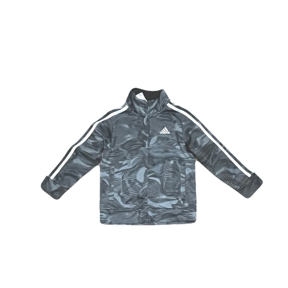 Adidas Gray & White Kids Hoodie Size 4 - Thumbnail 3