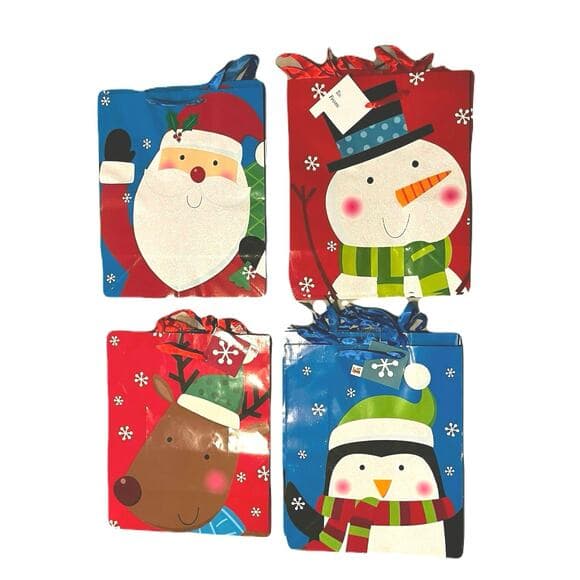 12 Pack Of Christmas Gift Bags 12” L X 10” W - Thumbnail 4