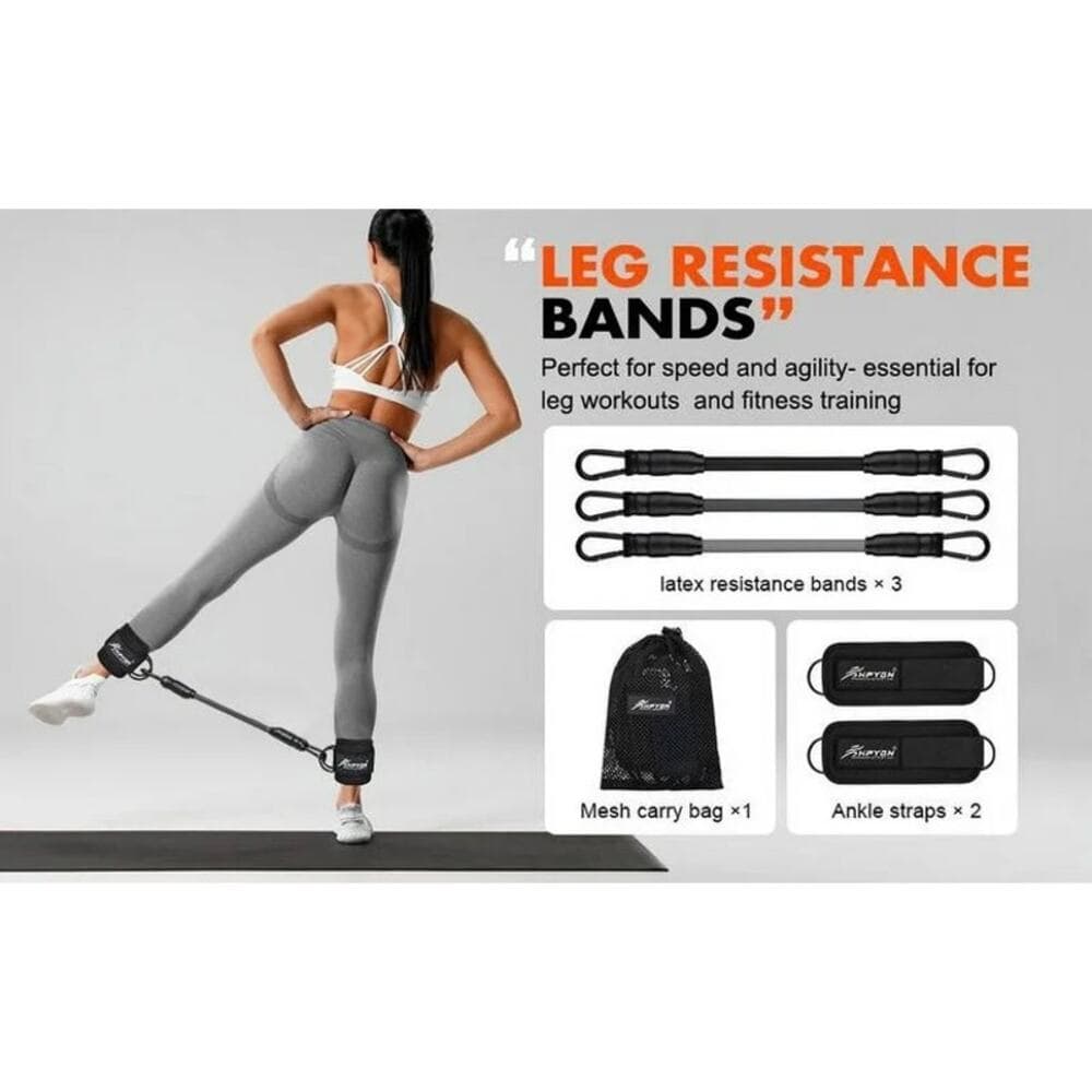 HPYGN Ankle Resistance Bands, Ankle Bands for Working Out with Cuffs - Thumbnail 4