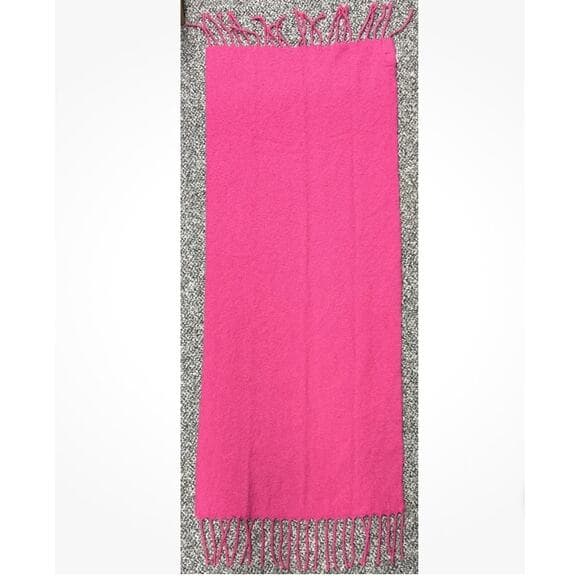 Art Class Big Girls Pink Winter/Spring 5" Fringe 50"x20-1/2" Scarf OSFM - Thumbnail 4