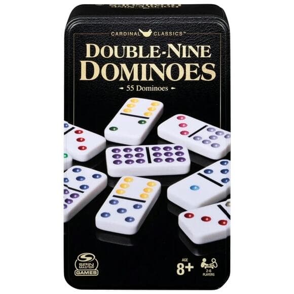 Spin Master Games, Classics Double Nine Dominoes Game Set in Storage Tin - Thumbnail 5