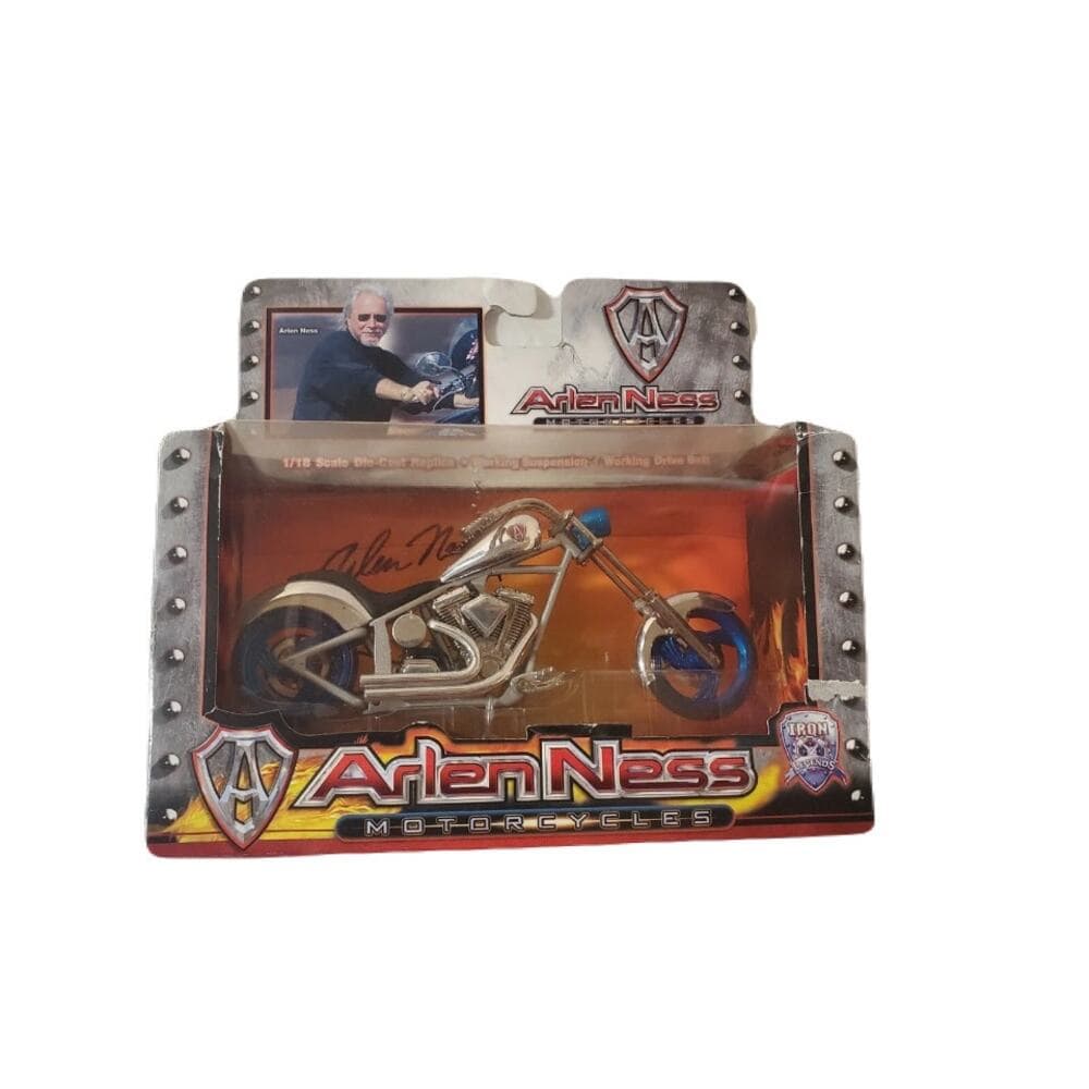 Arlen Ness Motorcycles Iron Legends 1/18 Unopened Box Die Cast Replica Blue - Thumbnail 3
