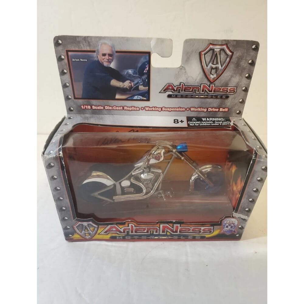 Arlen Ness Motorcycles Iron Legends 1/18 Unopened Box Die Cast Replica Blue - Thumbnail 2