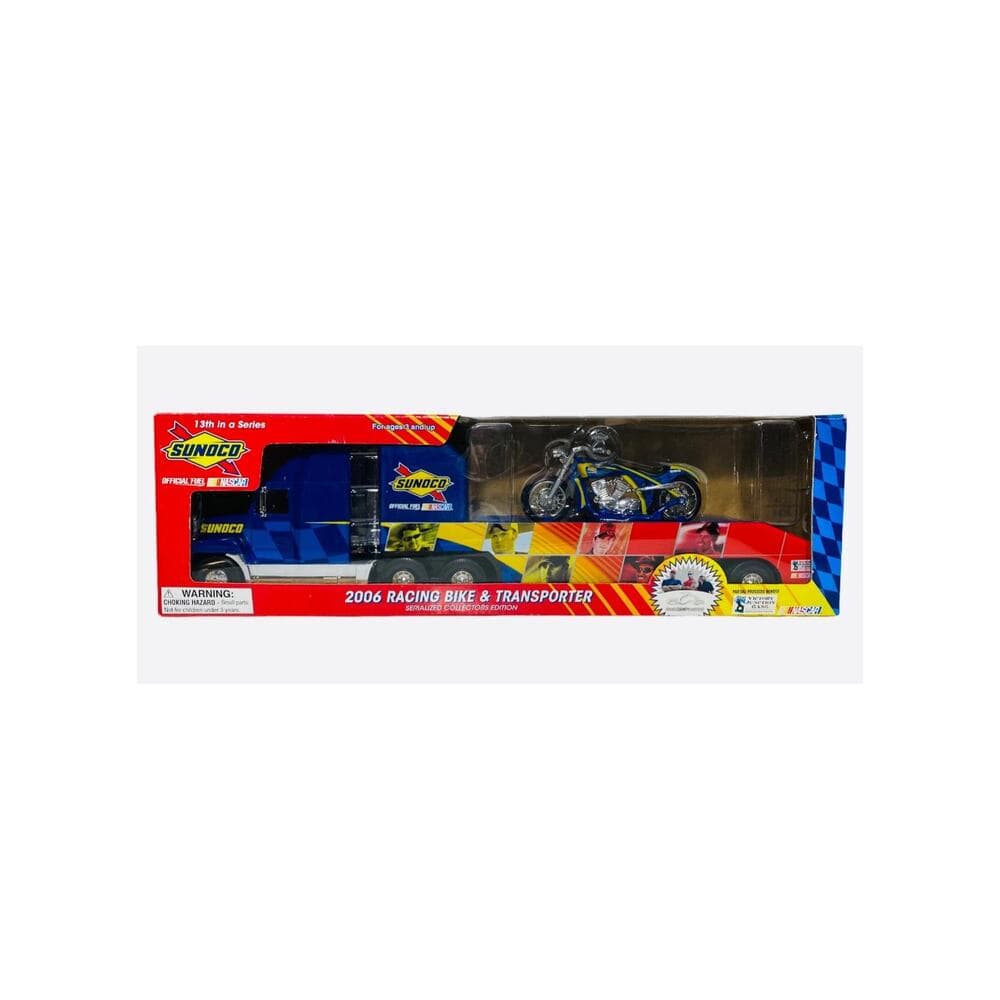 SUNOCO Nascar 2006 RACING MOTORCYCLE BIKE & TRANSPORT With LIGHTS & SOUND - Thumbnail 5