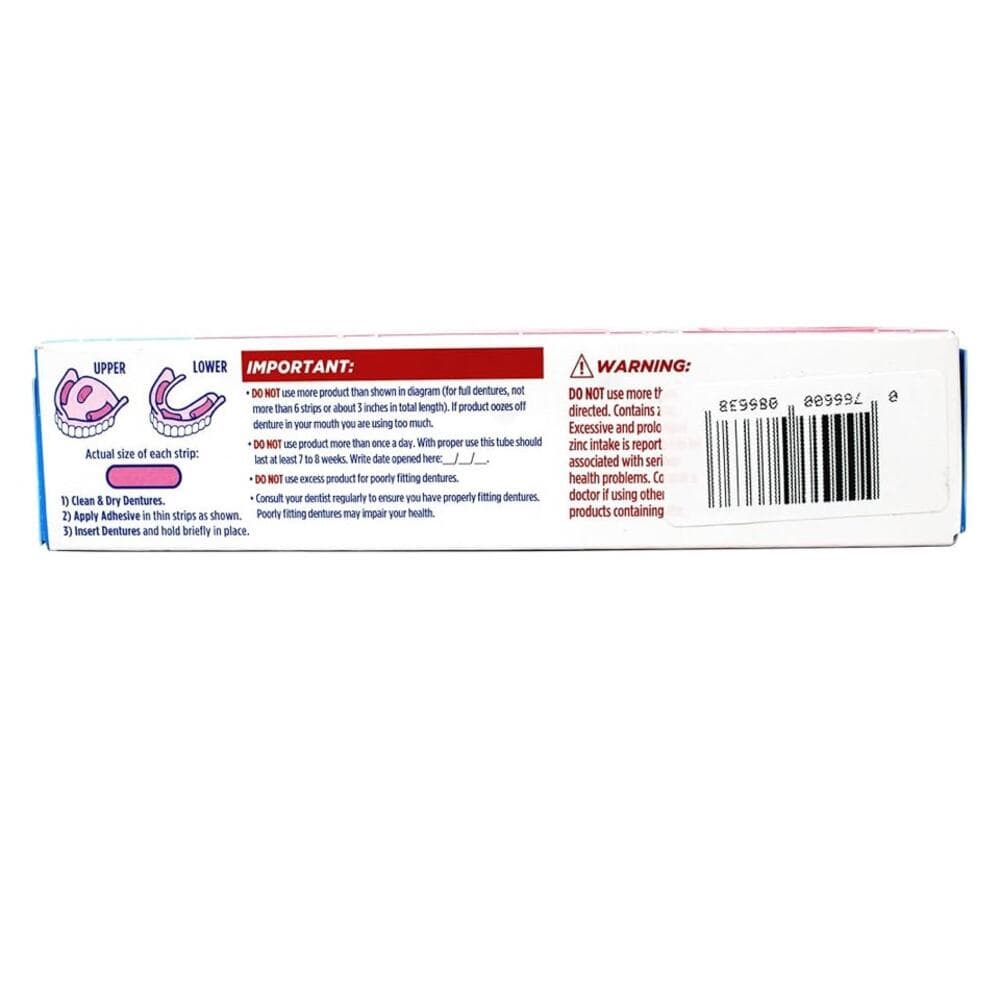 Fixodent Denture Adhesive Cream Original, All Day Hold for Fulls , 2.4 oz - Thumbnail 2
