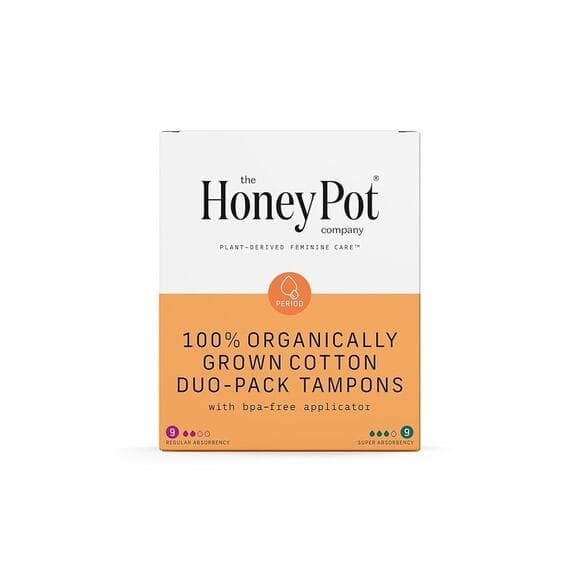 The Honey Pot Multipack -100% Organic Cotton Core Tampons Plastic Applicator - Thumbnail 4