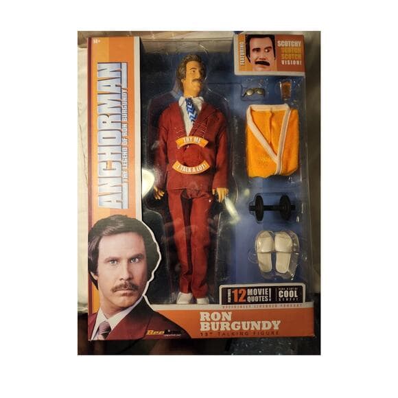 Anchorman Ron Burgundy 13" Talking Figure by Beeline Creative INC 2013 NIB - Thumbnail 3
