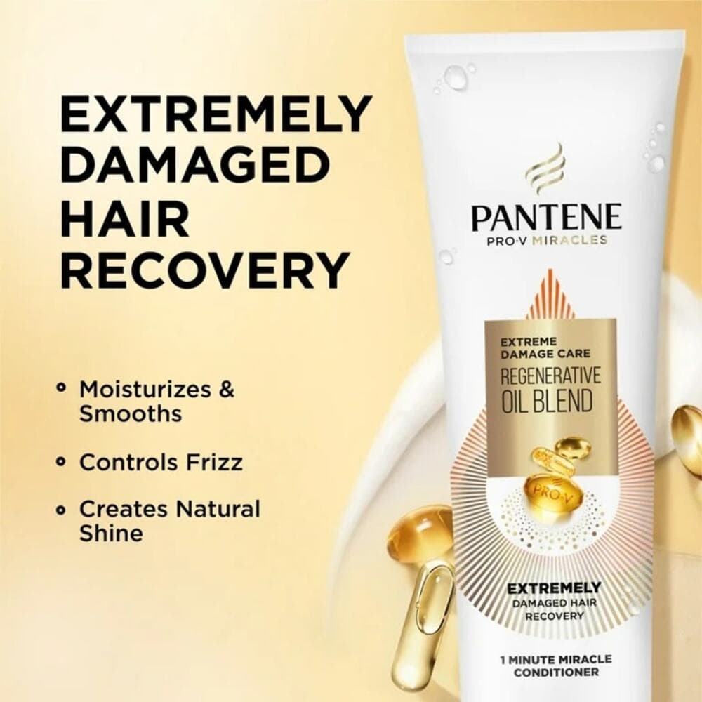 Pantene Pro-V Miracles Conditioner, Extreme Damage Care, Oil Blend, 10.9 fl oz