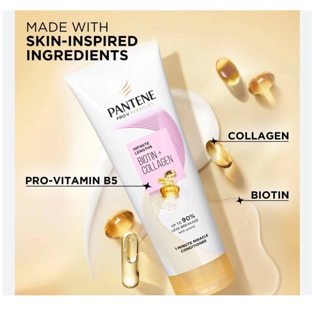 Pantene Infinite Lengths Biotin + Collagen 1 Minute Miracle Conditioner - Thumbnail 3