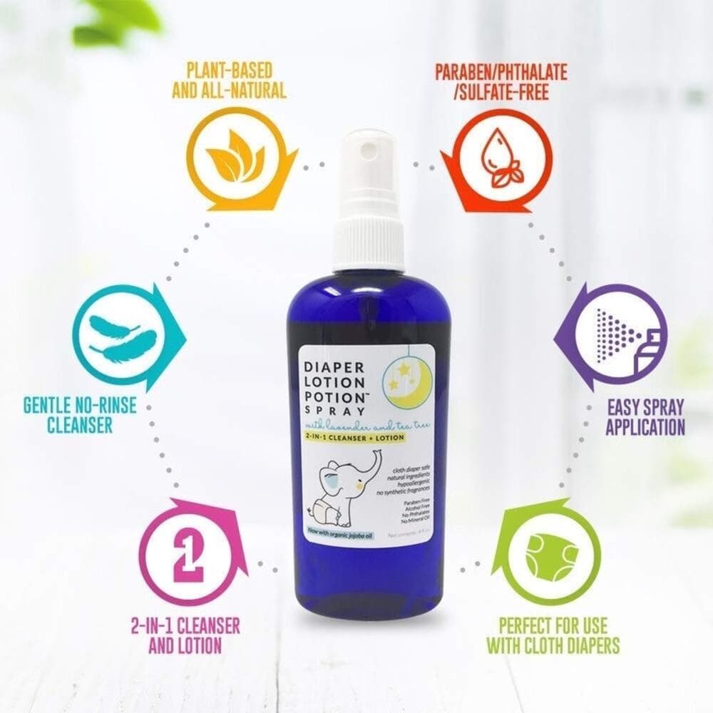 MoonDance Soaps Diaper Lotion Potion Cleansing Spray, 4 Oz
